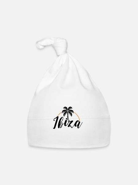 Ibiza Palm - Bonnet bio Bébé - blanc - Devant