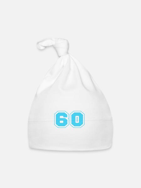 Numéro 60 - Bonnet bio Bébé - blanc - Devant