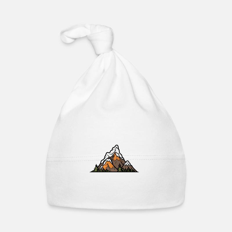 Montagnes Nature - Bonnet bio Bébé - blanc
