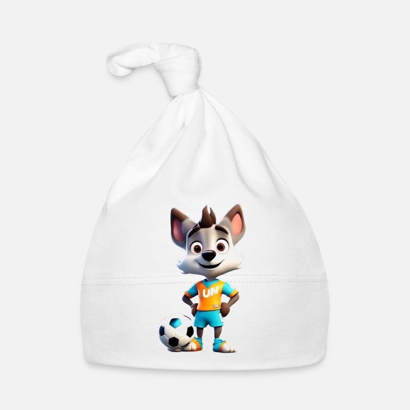 Wolf Fußball Baby Bio-Mütze