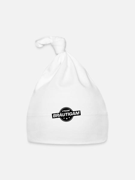 Team Groom Wedding Party Wedding - Organic Baby Cap - white - Front