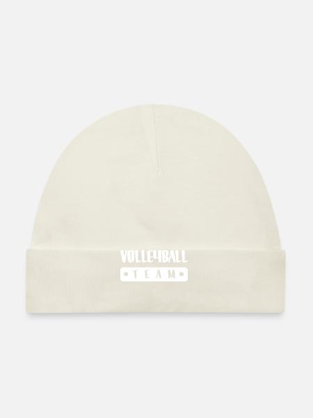 Volleyball Team - Organic Baby Cap - white - Front