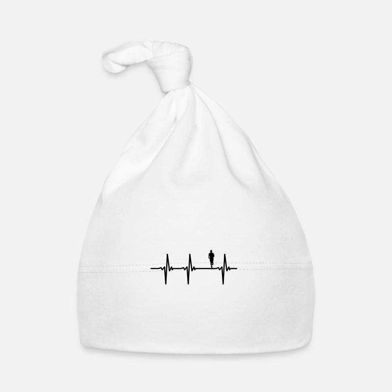 Marathon heartbeat runner Organic Baby Cap
