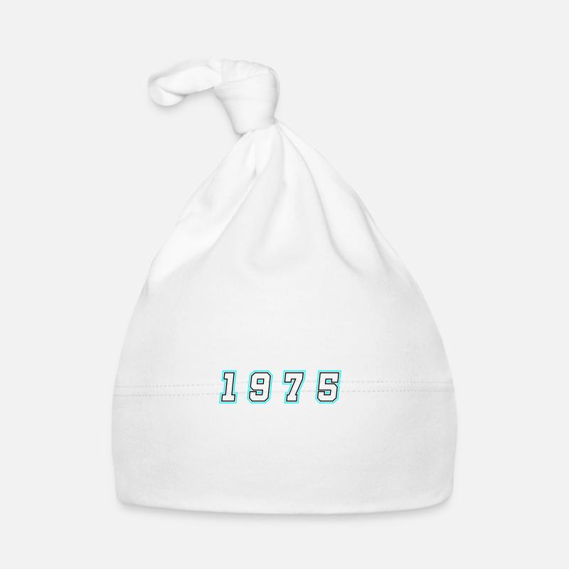 1975 Year Number Organic Baby Cap