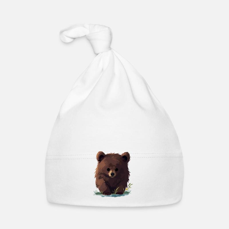 Ourson mignon Bonnet bio Bébé