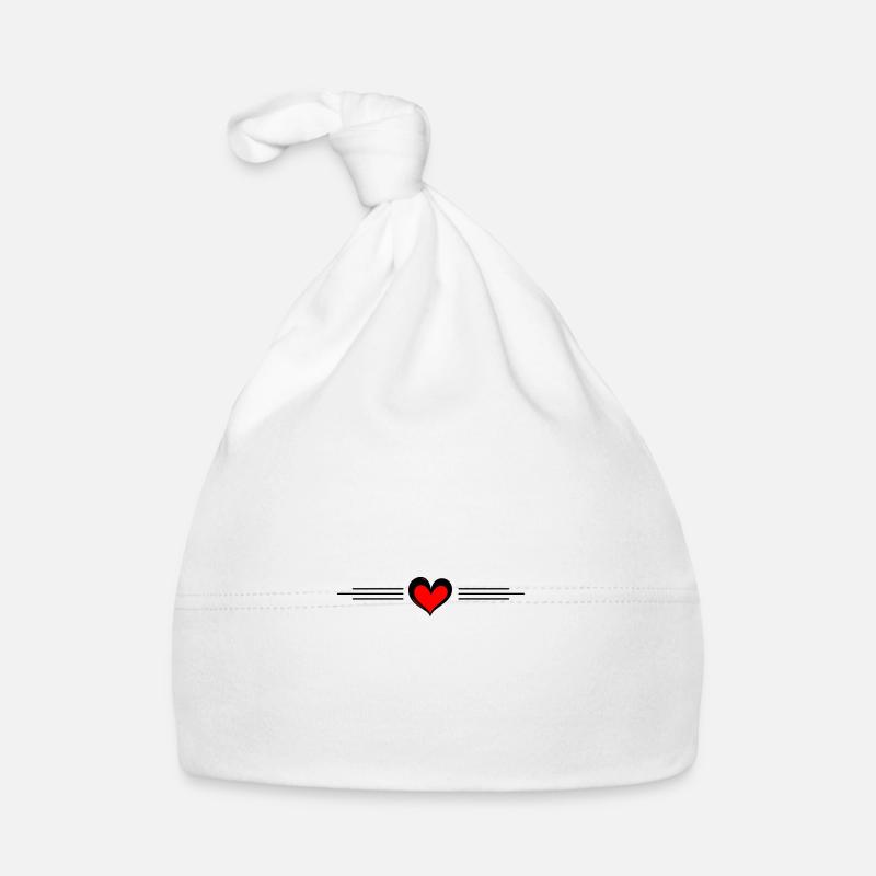 Icône de ligne de cœur Bonnet bio Bébé