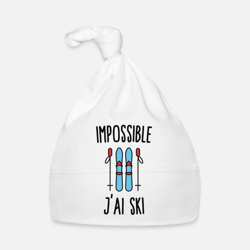 Impossible j'ai ski Bonnet bio Bébé