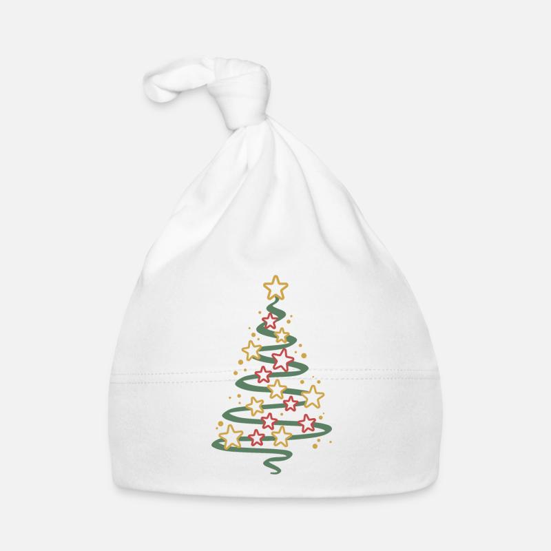 Christmas Tree Stars Organic Baby Cap
