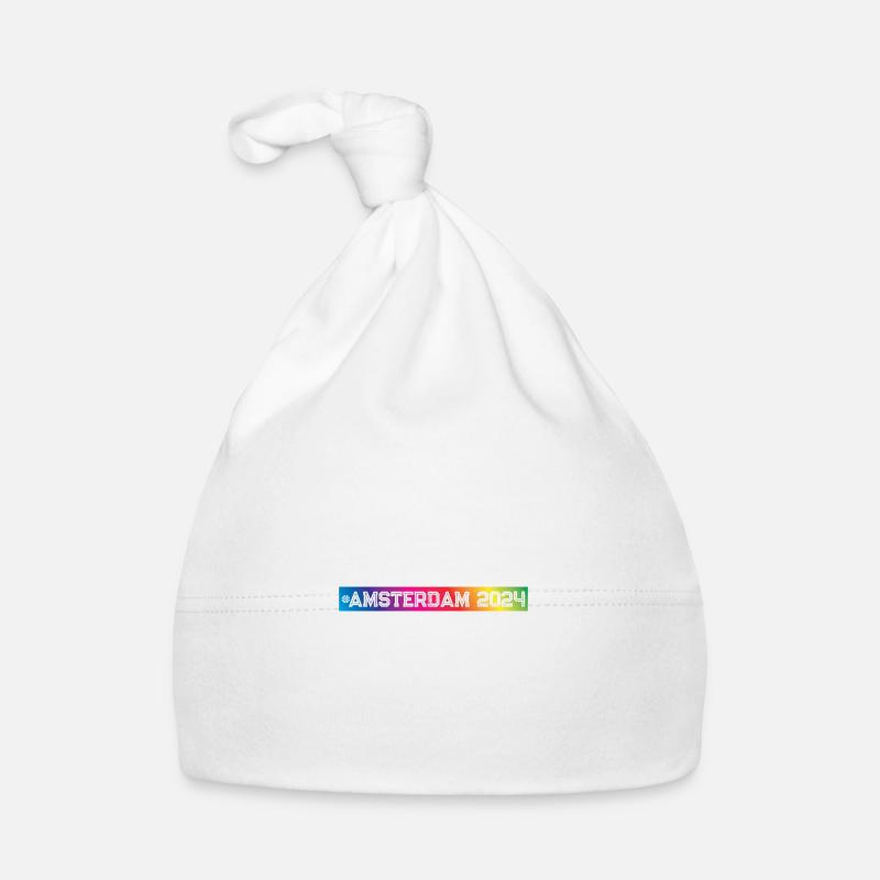 Amsterdam 2024 Bunt Baby Bio-Mütze