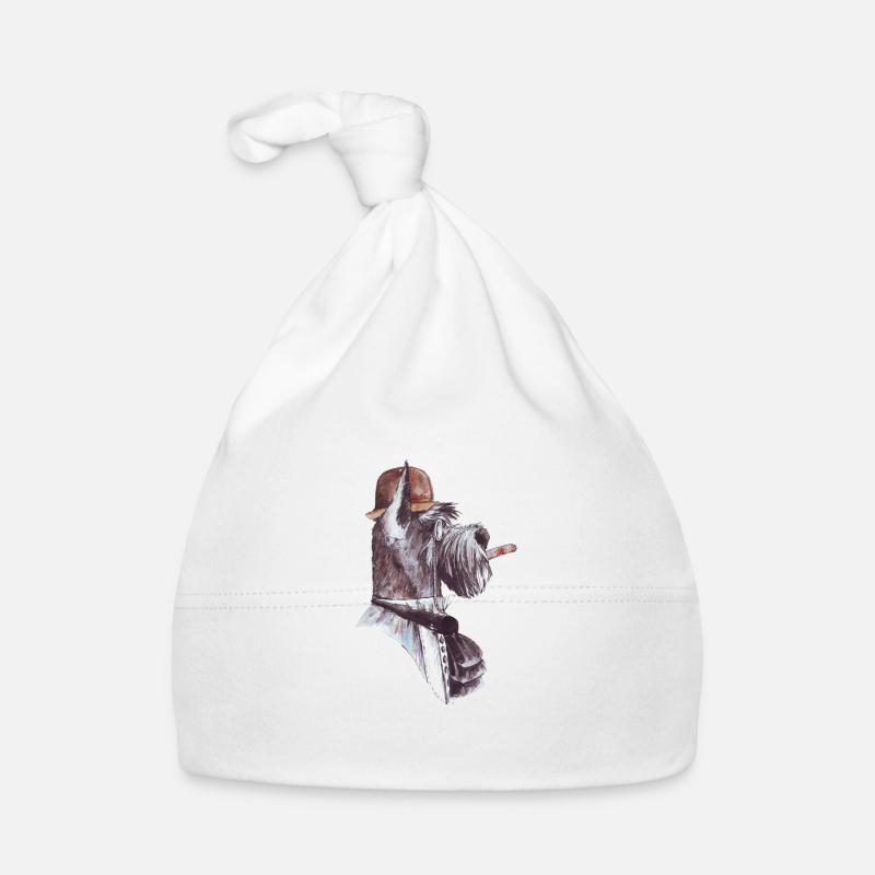 Gentleman Dog (Design 2) - Bonnet bio Bébé - blanc