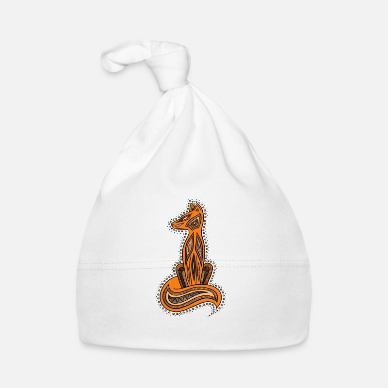 Mandala Fox colour Baby Bio-Mütze