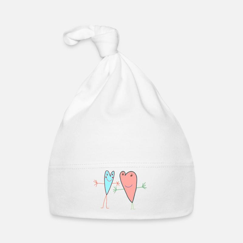 Beste Freunde Herzen Baby Bio-Mütze