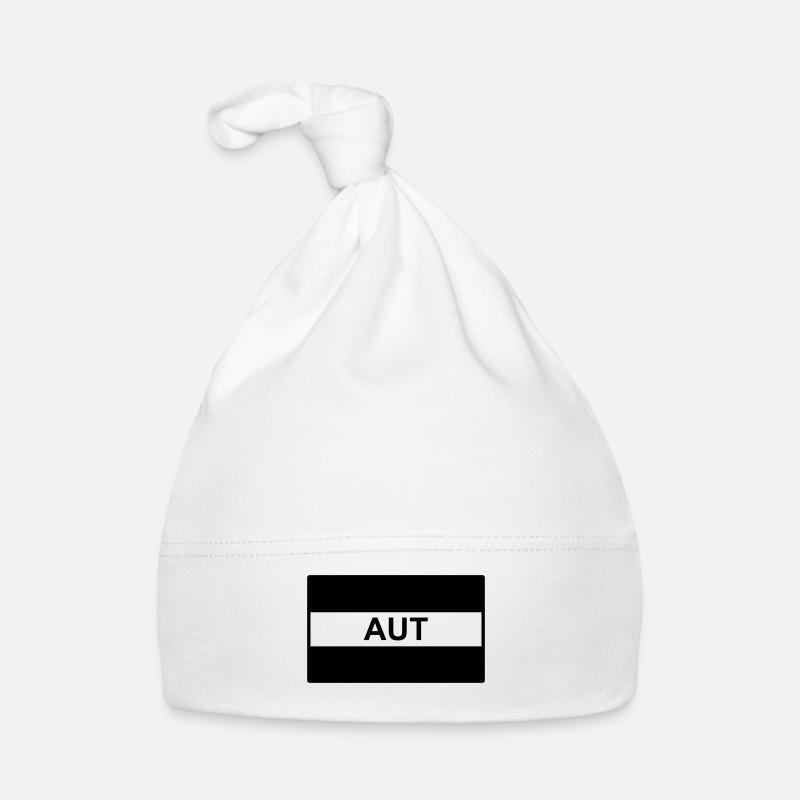 Autriche / Drapeau tactique autrichien - AUT - Bonnet bio Bébé - blanc