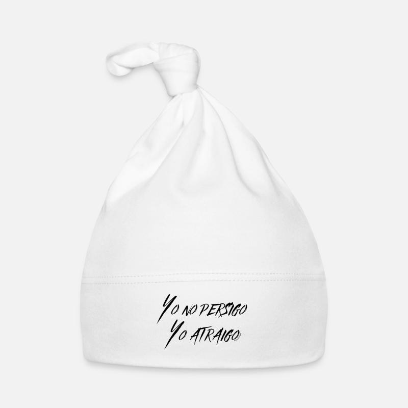 JE NE CHASSE PAS, J’ATTIRE - Bonnet bio Bébé - blanc