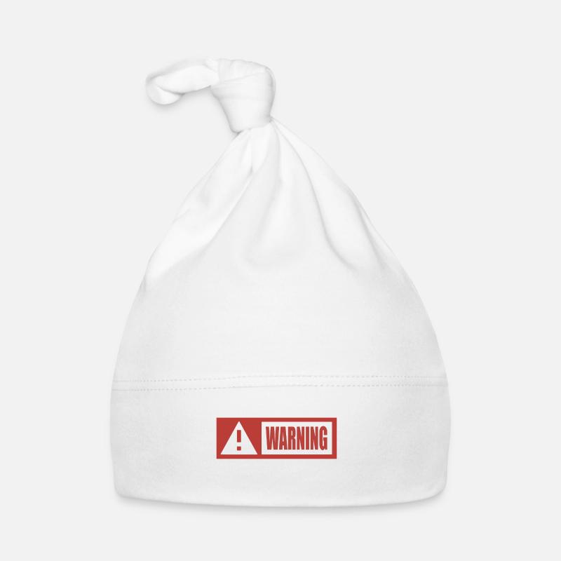 Gefahr - Baby Bio-Mütze - Weiß