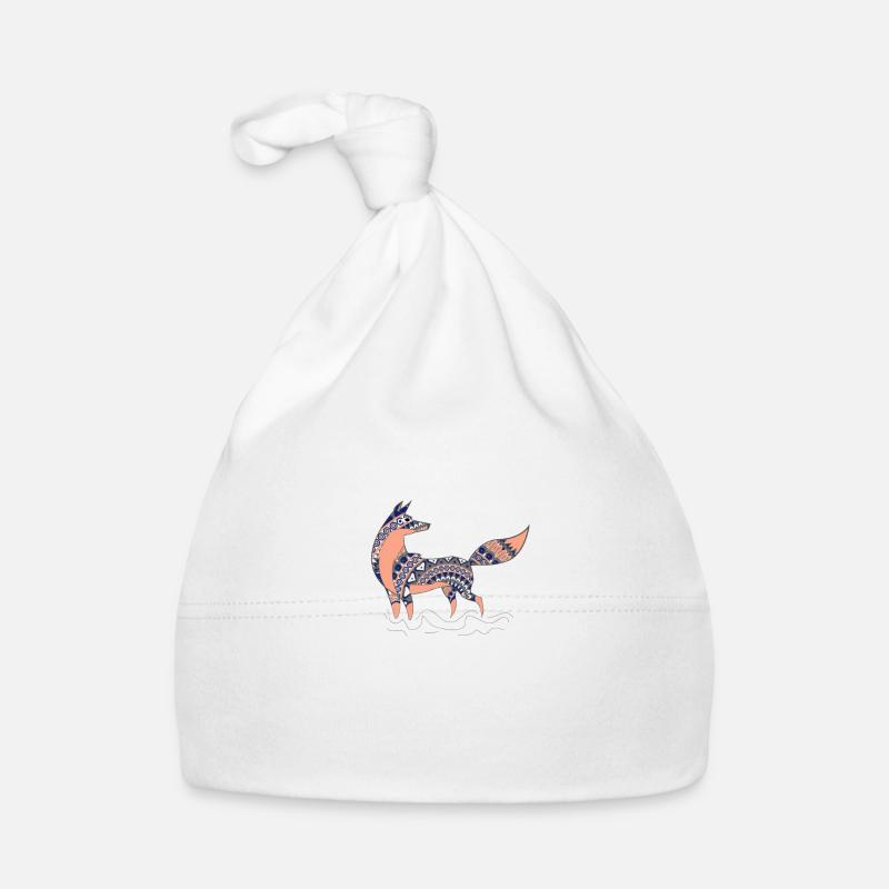 Fuchs - Baby Bio-Mütze - Weiß