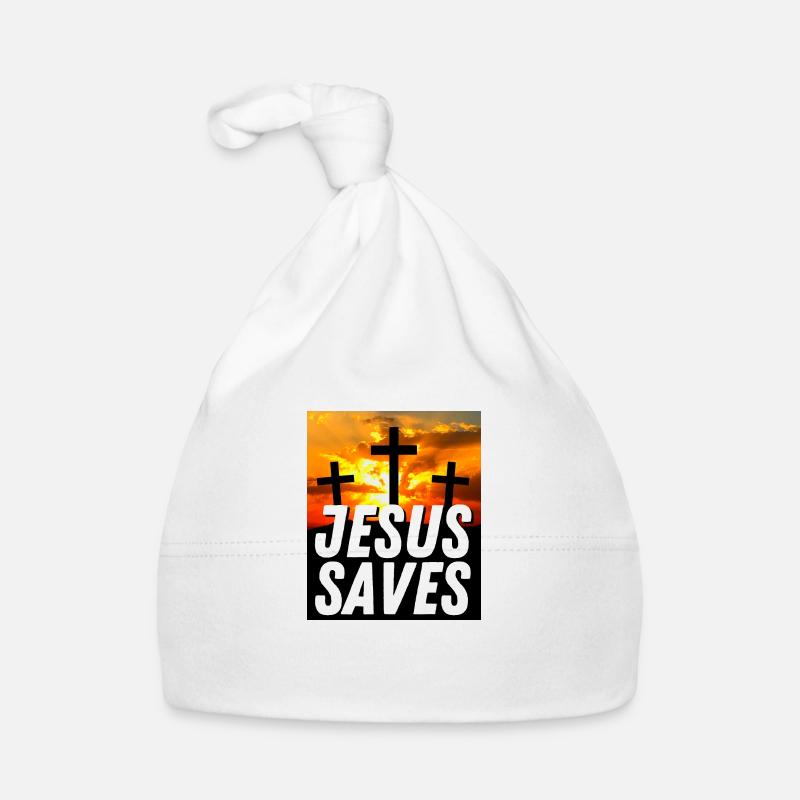 Jésus sauve - Citation chrétienne Bonnet bio Bébé