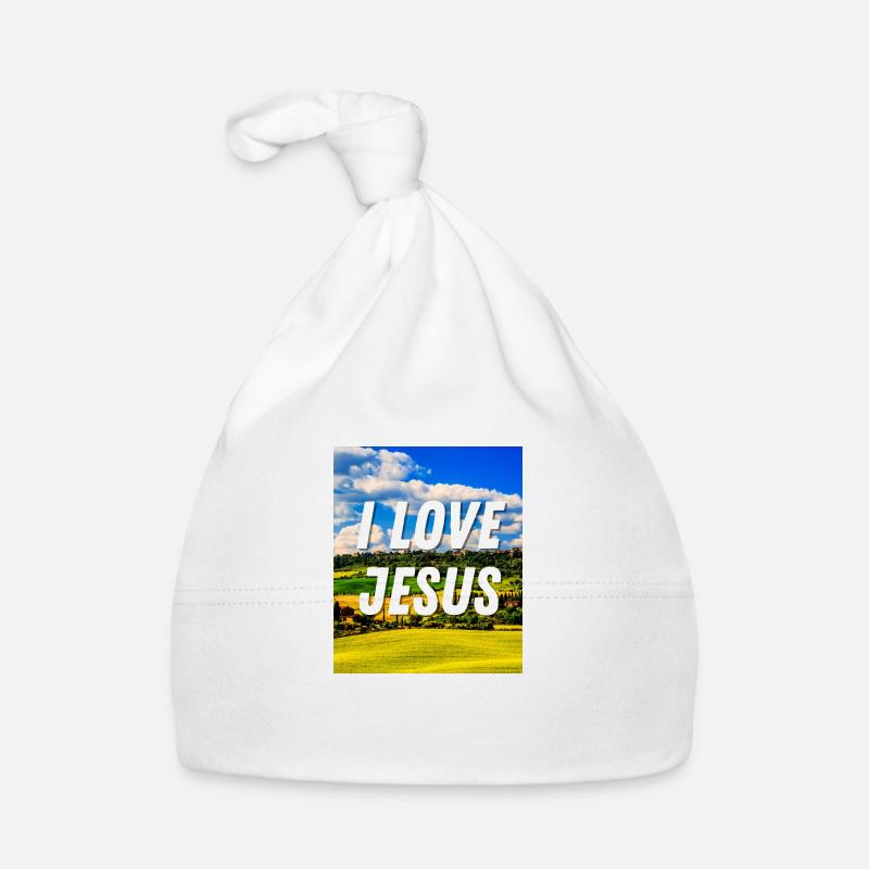 J’aime Jésus - Citation chrétienne Bonnet bio Bébé