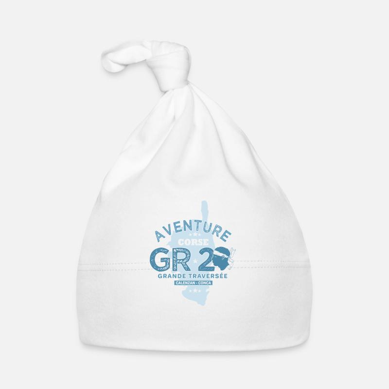 GR20 randonnée GR 20 Corse gr 20 - Bonnet bio Bébé - blanc