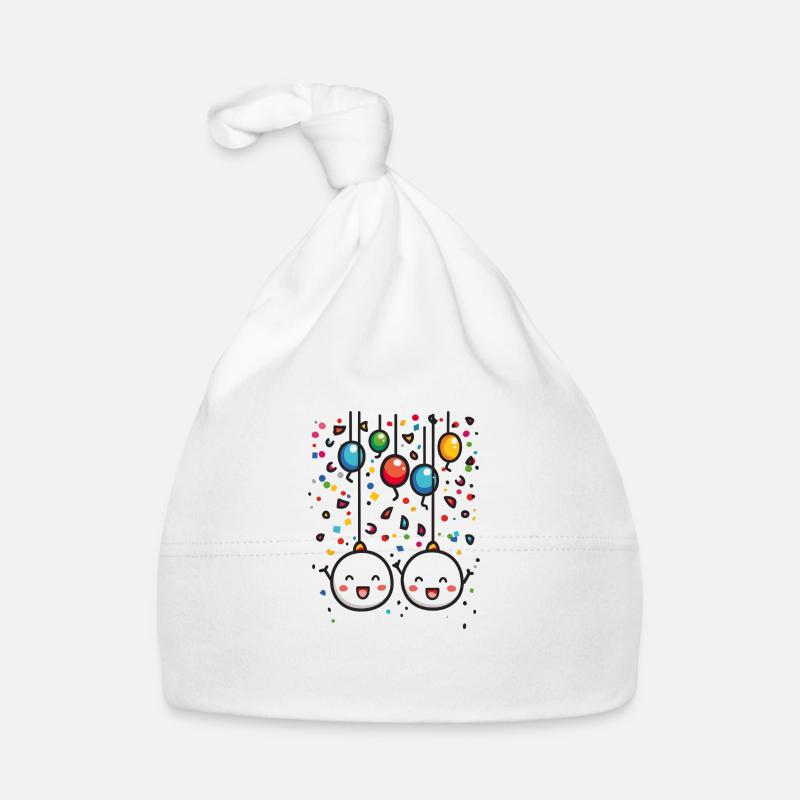 Fasnachtsfreude mit Konfetti Baby Bio-Mütze