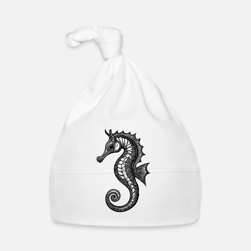 Süsses Vintage Seepferdchen - Cooles Seepferd Baby Bio-Mütze