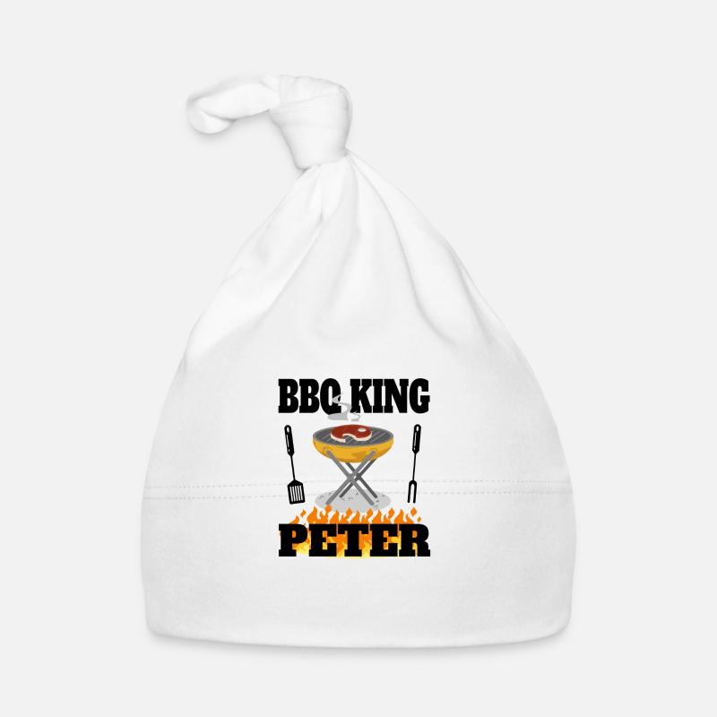 Peter BBQ King & Grillmeister funny saying Organic Baby Cap