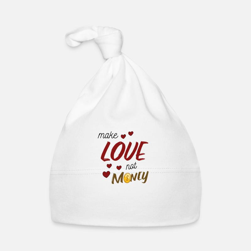 Faites l’amour, pas l’argent Bonnet bio Bébé
