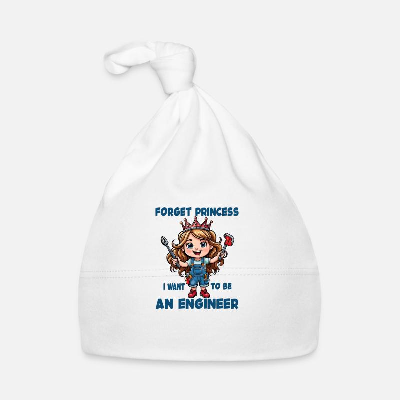 Cool princess becomes engineer mechanic Organic Baby Cap
