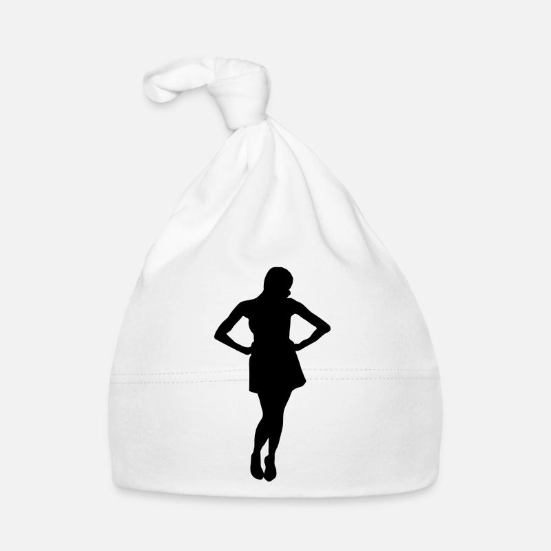 Frau Körper Silhouette Vektor-Design Baby Bio-Mütze