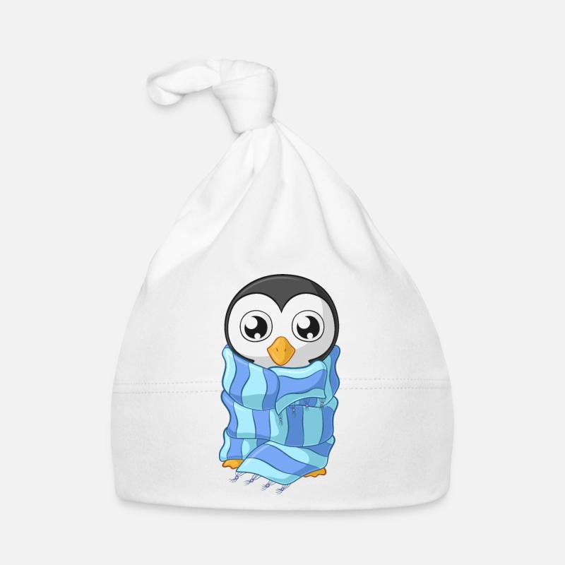 Pingouin de dessin animé de congélation Bonnet bio Bébé