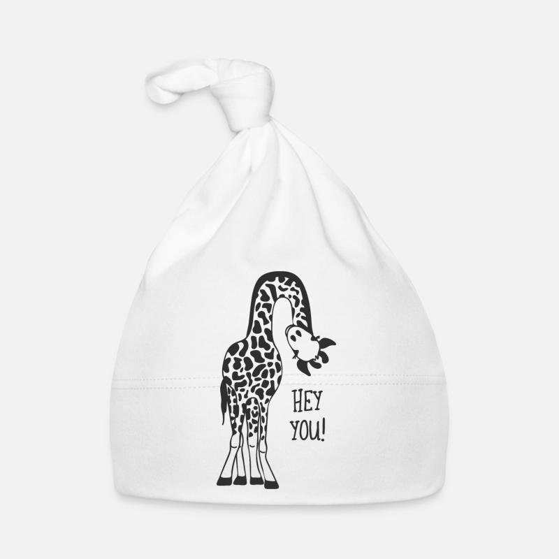 Giraffe calling Organic Baby Cap