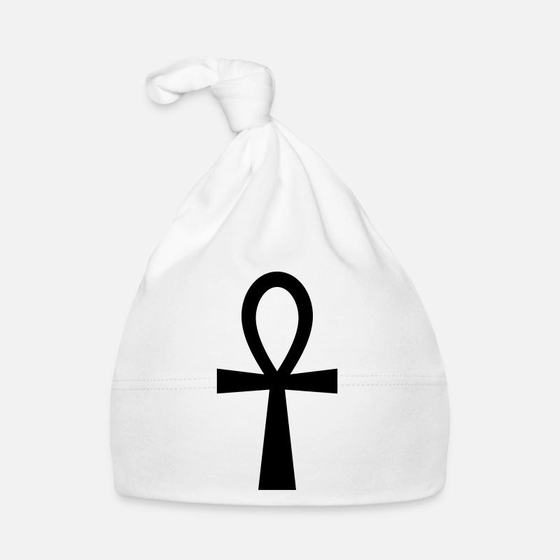 Ankh Symbol (Vector) - Organic Baby Cap - white