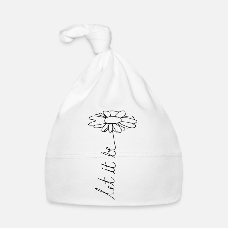 let it be. - Organic Baby Cap - white