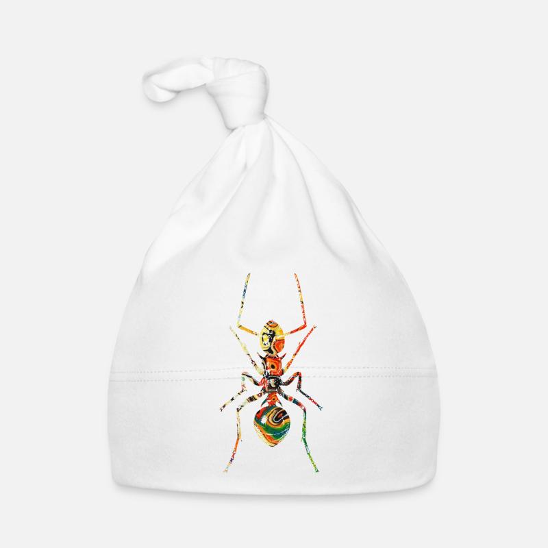 Fourmi - Bonnet bio Bébé - blanc