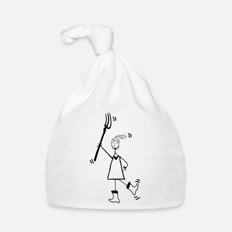 Fille de la campagne, bottes en caoutchouc de fourche Bonnet bio Bébé