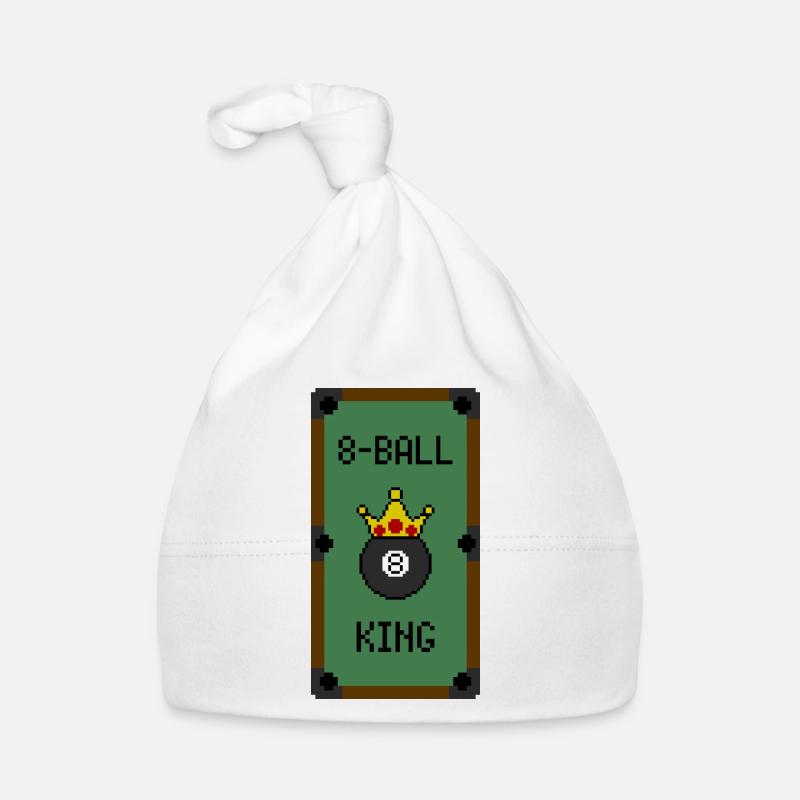 Retro 8-Bit 8-Ball King (Table) - Bonnet bio Bébé - blanc