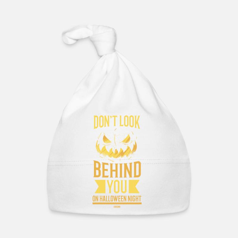 Don't look behind you on Halloween Organic Baby Cap