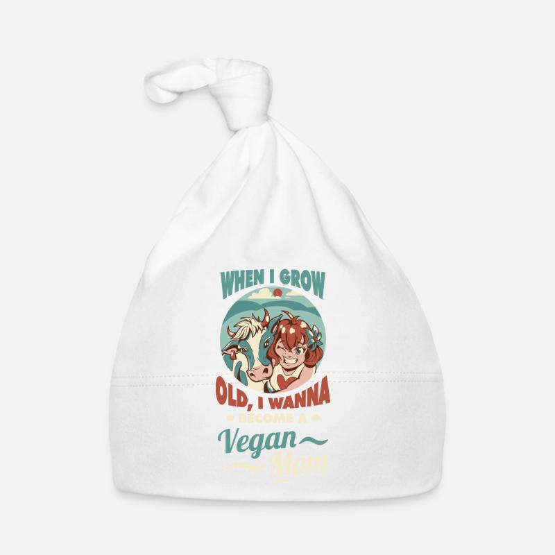 wenn ich erwachsen bin werde ich vegane Mutter Baby Bio-Mütze