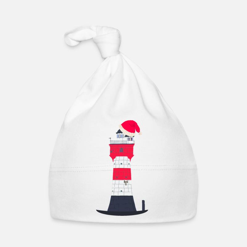 Noël, Red Sand Lighthouse avec chapeau rouge Bonnet bio Bébé