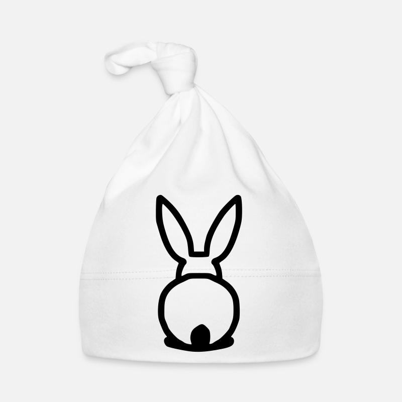 cute rabbit from behind Organic Baby Cap