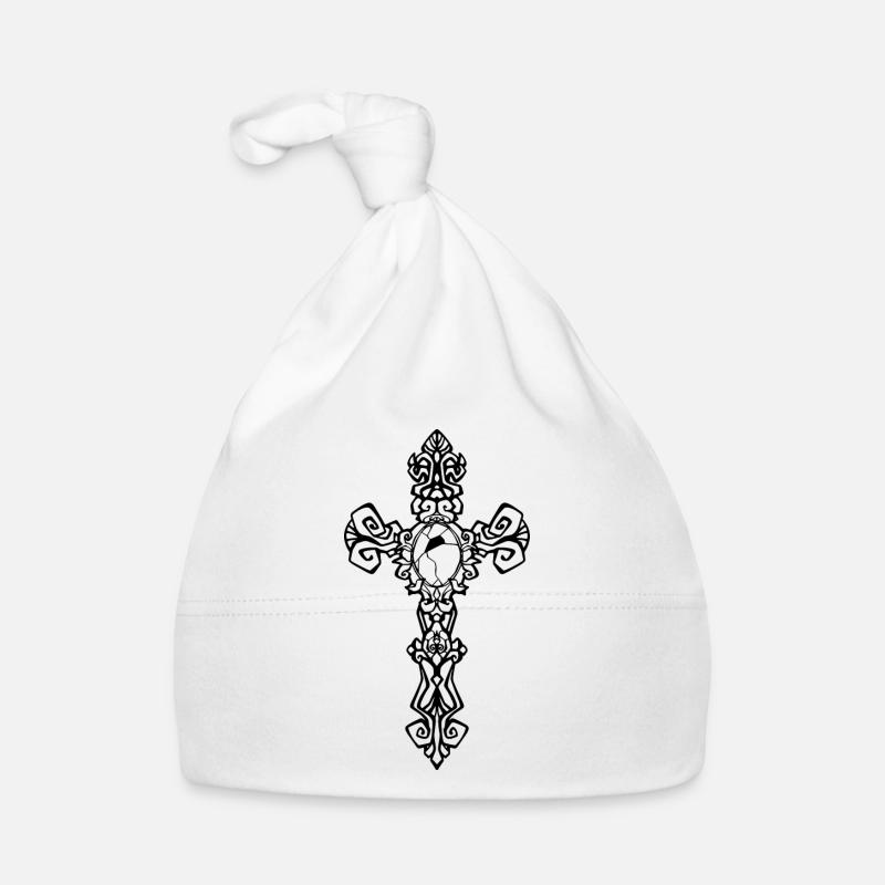 Gothic cross Organic Baby Cap