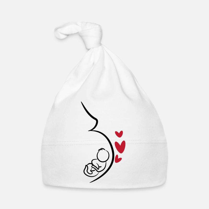 Bébé Ventre Grossesse Coeur Mère Enceinte Bonnet bio Bébé