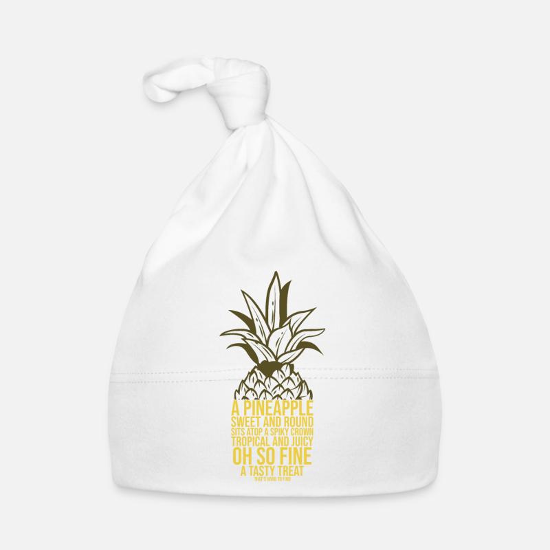 Poème ananas Fruit Dire Idée cadeau Bonnet bio Bébé
