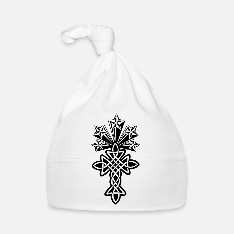 Celtic cross five stars Organic Baby Cap