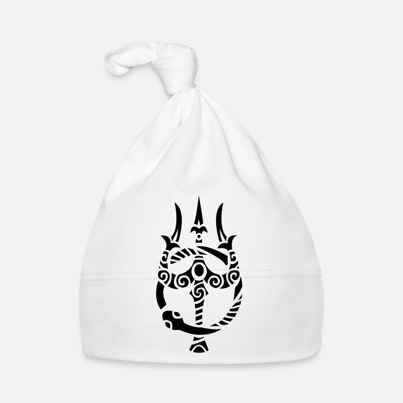 Trident de Poséidon avec ouroboros Bonnet bio Bébé