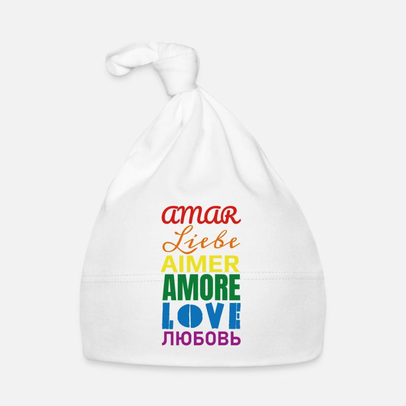 Liebe Regenbogen Sprachen Baby Bio-Mütze