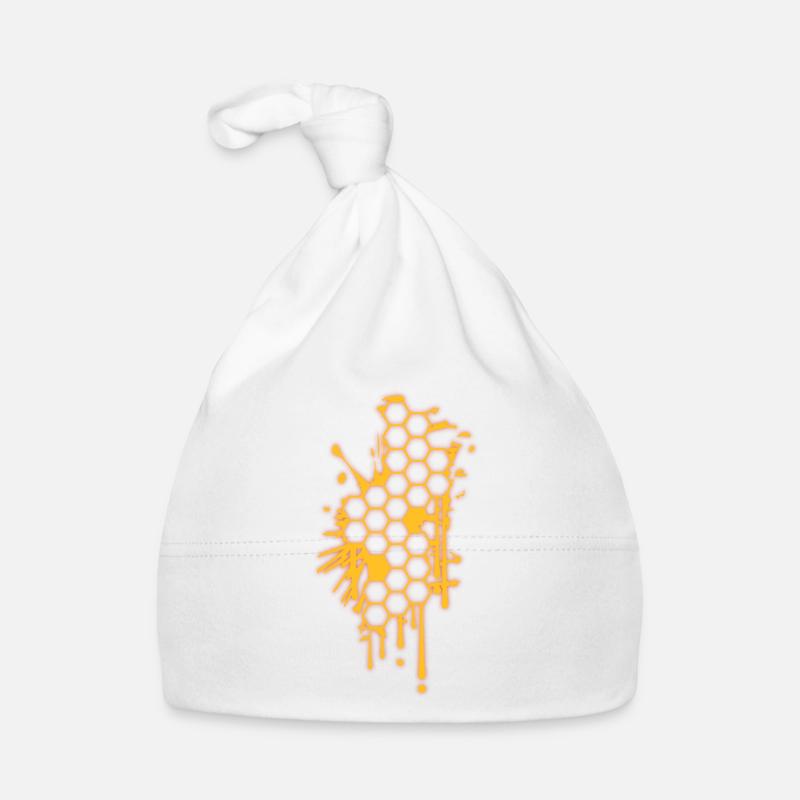 honeycomb pattern honey beekeeper beehive love Organic Baby Cap
