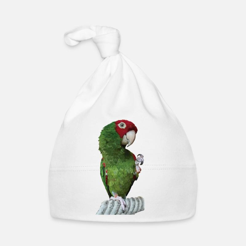 Red-headed parrot Organic Baby Cap