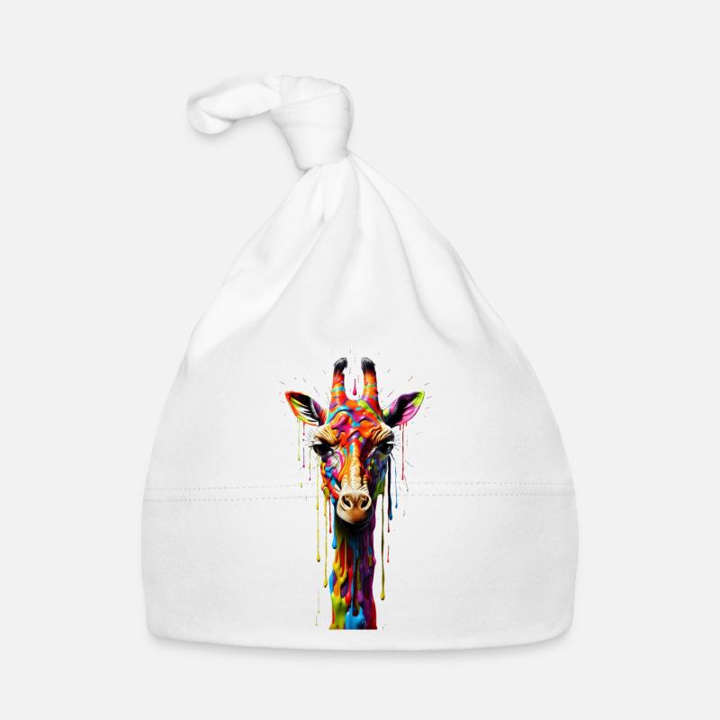 Rainbow Giraffe Organic Baby Cap