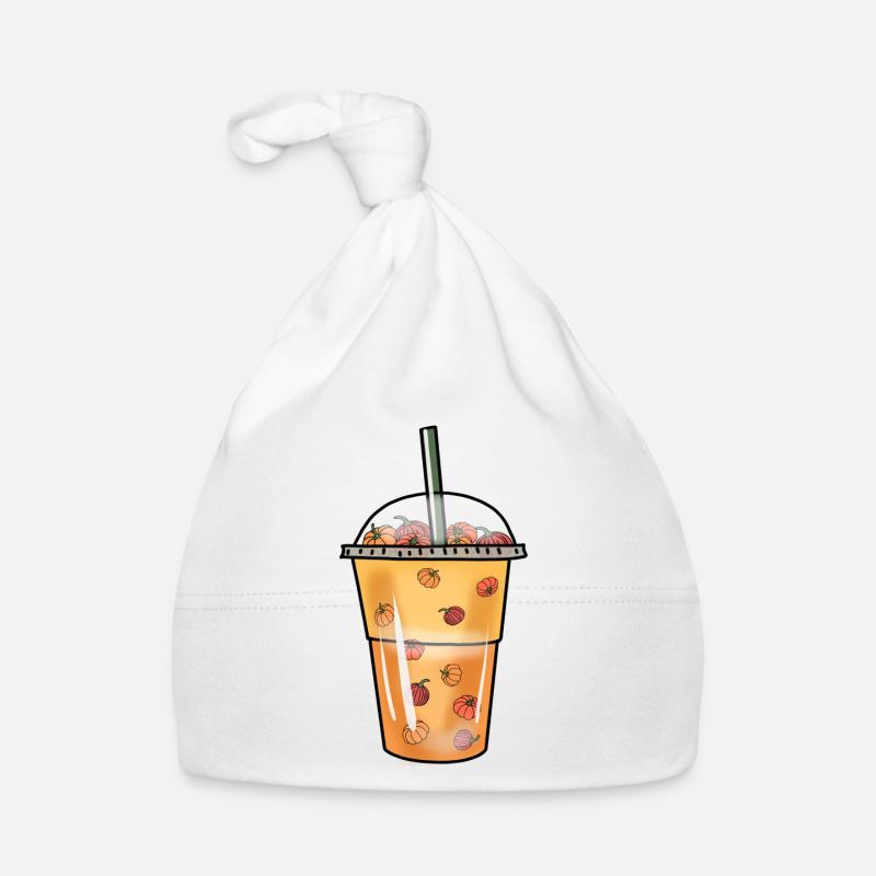 Bubble Tea Boba Boules de citrouille Halloween Mug Bonnet bio Bébé